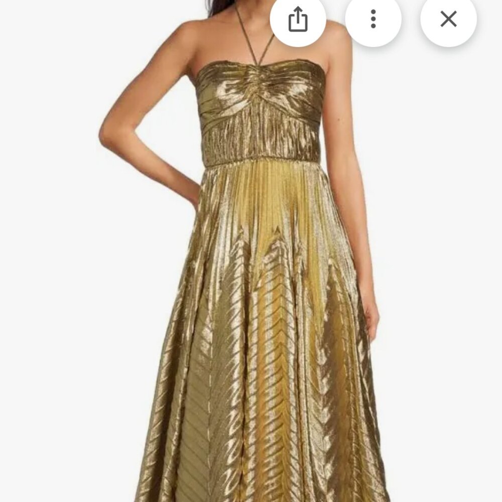 Alex Marie Halter Pleated Dress